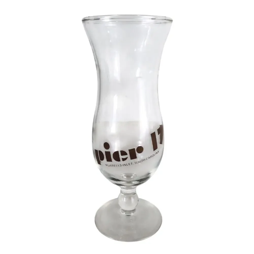 Vintage Pier 17 Murrells Inlet South Carolina Souvenir Hurricane Drinking Glass